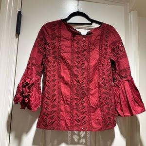 Express Red Size Small Cutout Tunic Top (Like New!)
